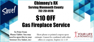 ChimneyRX gas fireplace service coupon
