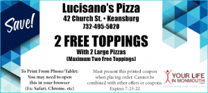 Lucisano's Pizza Keansburg NJ