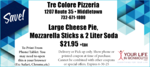 Tre Colore Pizzeria Middledtown NJ