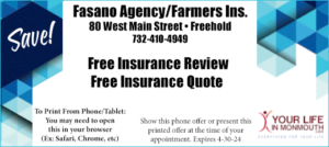 Fasano Insurance Agency Farmers Insurance Freehold